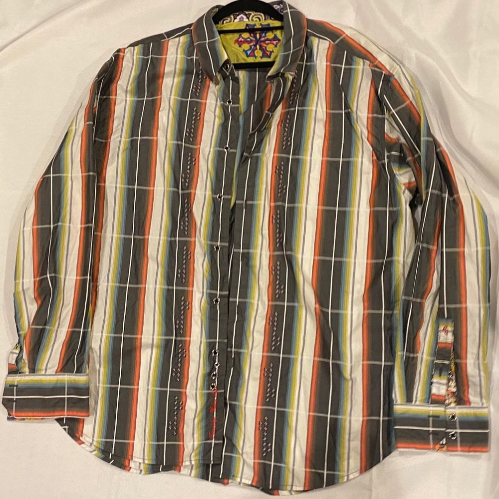 Robert Graham Mens 3XL 3 Extra Large Embroidered